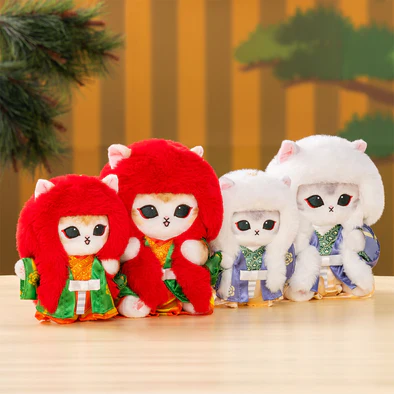 Mofusand｜ Kabuki Lion Parent Mascot Holder /Plush Keychain White｜170×115×150mm approx.