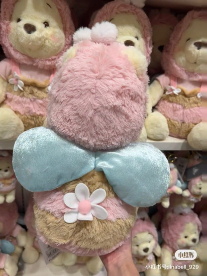 Disney｜2024 HONEY DAY 超萌粉嫩蜜蜂噗噗公仔/玩偶/挂件/可脱帽｜M約高さ39×幅28×奥行き22cm/挂件約 高さ19×幅13.5×奥行き8cm