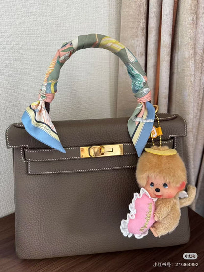 【available soon/limit 1】Monchhichi｜Love Happy Angel Mascot Holder /Plush Keychain｜SS/ H10.5 x W11 x D6.5 cm approx.
