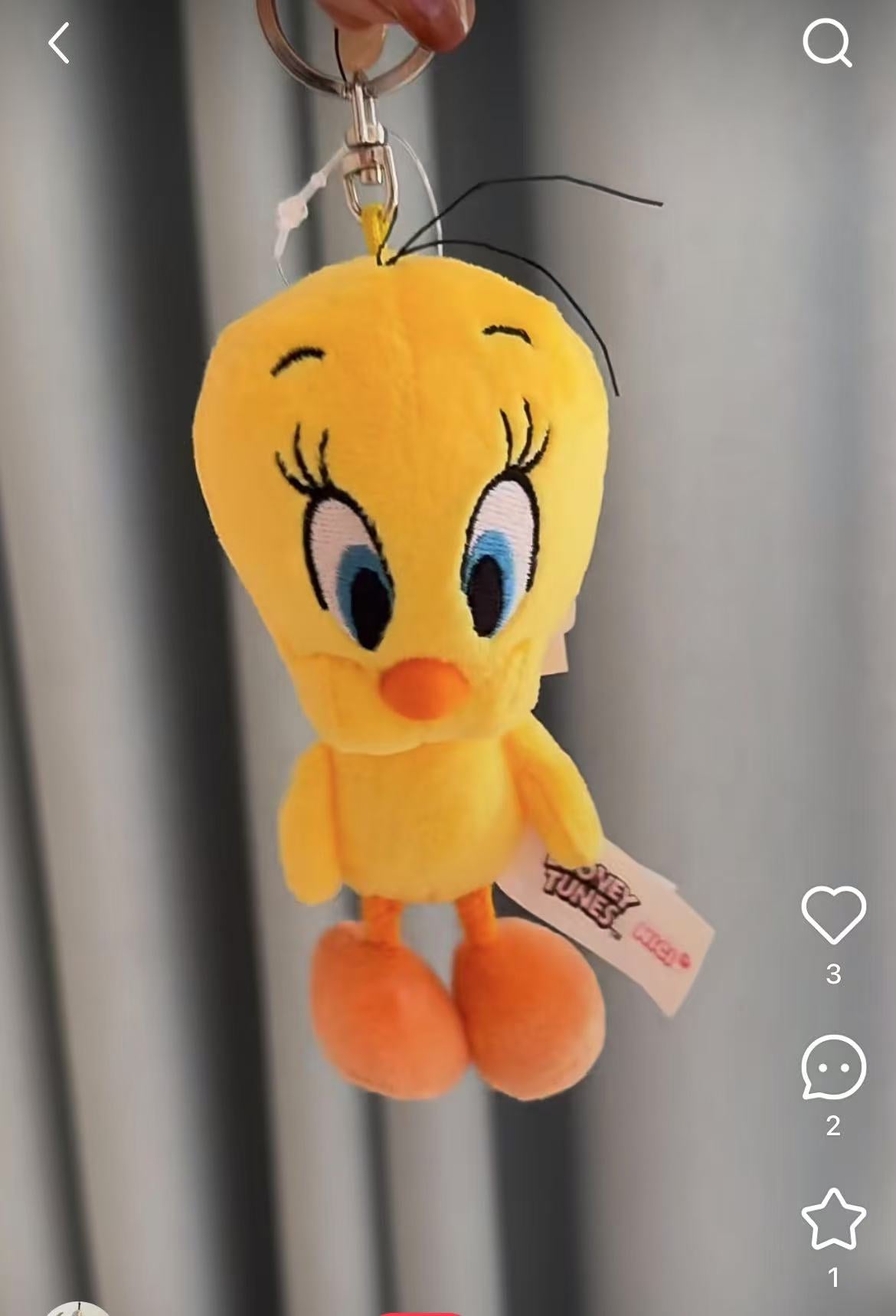 Nici｜Tweety Bird Mascot Holder /Plush Keychain｜Height 13cm