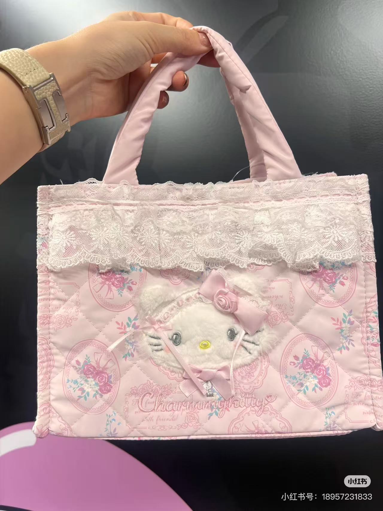 Sanrio｜White Frill Design 2 Way Tote Bag｜23×11×17.5cm approx.