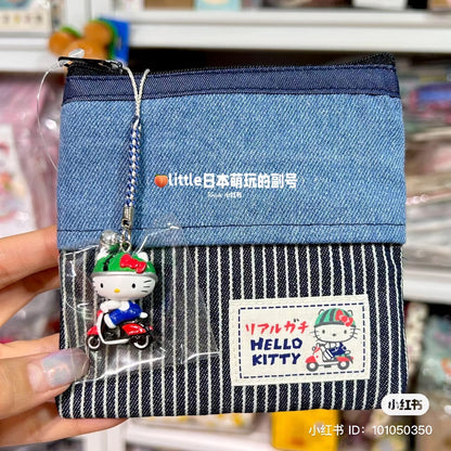 Hello kitty凯蒂猫｜限定西瓜头盔机车/骑电驴的小kitty铃铛挂绳/挂链/挂坠/挂件｜H120×W26×D20mm