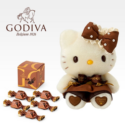 Sanrio三丽鸥｜Plush Doll Hello Kitty Sanrio x GODIVA 2025歌帝梵联名巧克力+毛绒玩偶公仔礼物套装/礼盒