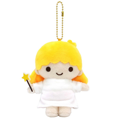 Sanrio｜Little Twin Stars Collection 70s Angel Retro Mascot Holder /Plush Keychain｜12×6×13cm approx.