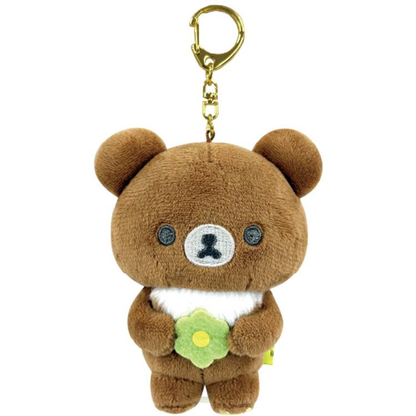Rilakkuma｜Basic Rilakkuma Flower Vibrating Mascot Holder /Plush Keychain｜101×71×42mm approx.