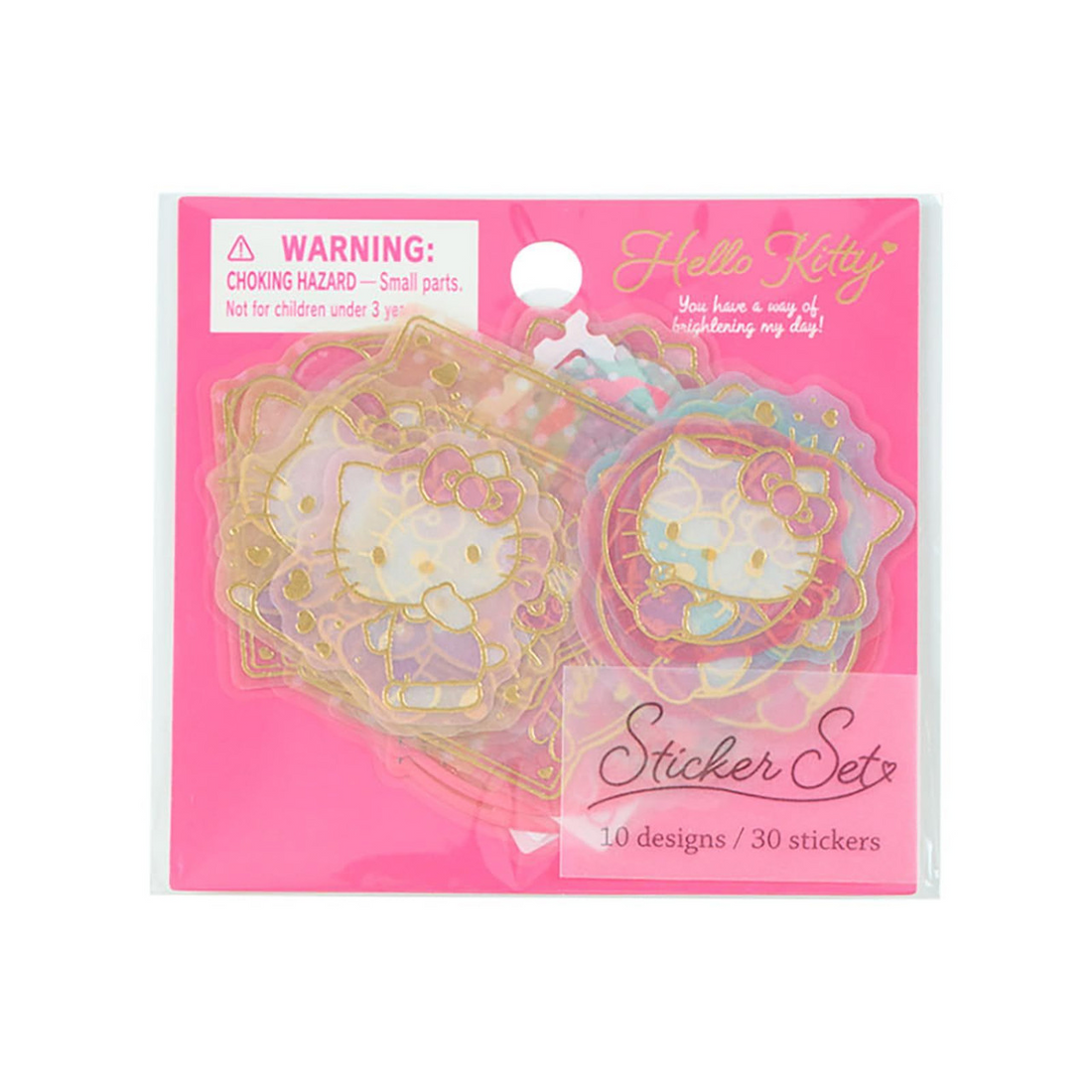 Sanrio三丽鸥｜Sticker Hello Kitty凯蒂猫半透明烫金贴纸套装｜30枚入