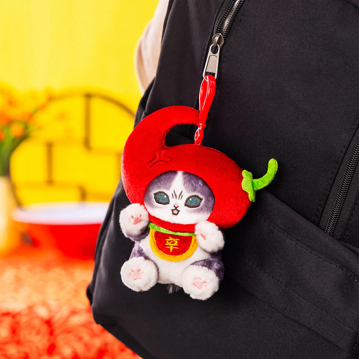 Mofusand｜Angry Chili Pepper Cat Mascot Holder /Plush Keychain｜145×125×85mm approx.