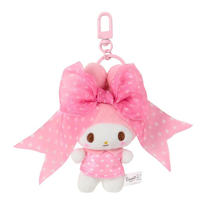 【limit 1】Sanrio三丽鸥｜My Melody Birthday 50th Anniversary Princess Ribbon Secret Mascot Keychain美乐蒂50周年生日粉桃甜心系列大蝴蝶结毛绒玩偶挂件盲盒/全8种｜1枚入