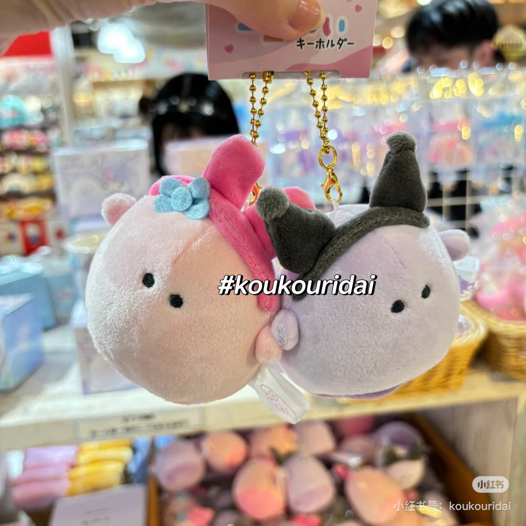 Sanrio｜Characters x Obakenu Mascot Holder/Push Keychain｜H120×W60×D20mm approx.