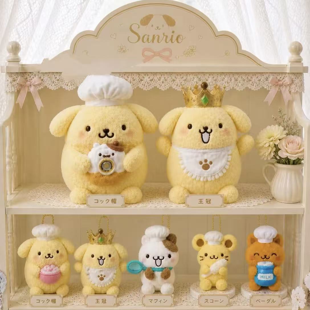 【limit 1】Sanrio｜Pompompurin 30th Anniversary POP UP Sweets Party Chef Mascot Holder /Plush Keychain