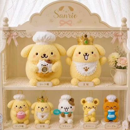 【limit 1】Sanrio｜Pompompurin 30th Anniversary POP UP Sweets Party Chef Mascot Holder /Plush Keychain