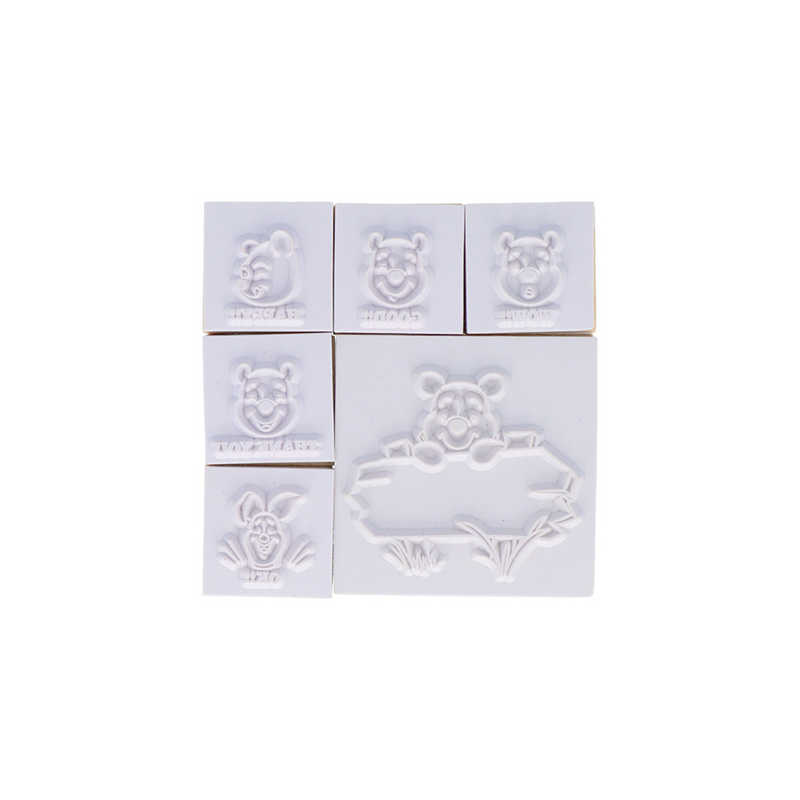 Disney迪士尼｜Winnie the Pooh维尼熊噗噗木制邮票印章套装第8版｜約70mm x 70mm x 30mm