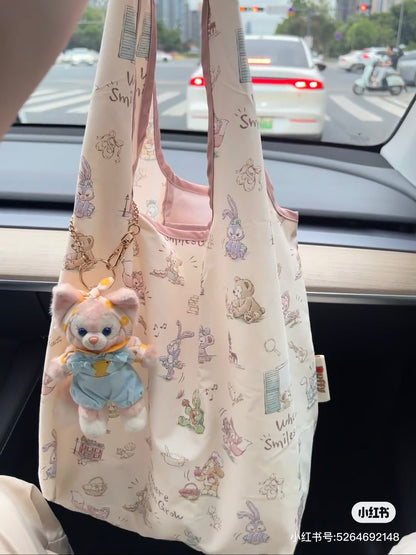 Disney迪士尼｜Where Smiles Grow Shopping Bag东迪夏日剧场系列购物袋/软软糯糯超级轻/还有小隔层