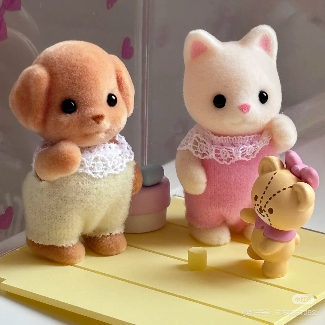 SylvanianFamilies森贝儿家族｜Persian Cat Baby波斯猫宝宝植绒站宝/玩具/过家家