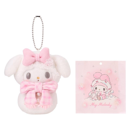 Sanrio｜Snowman Mascot Plush Keychain with Ramune｜11×7×11.5cm approx.