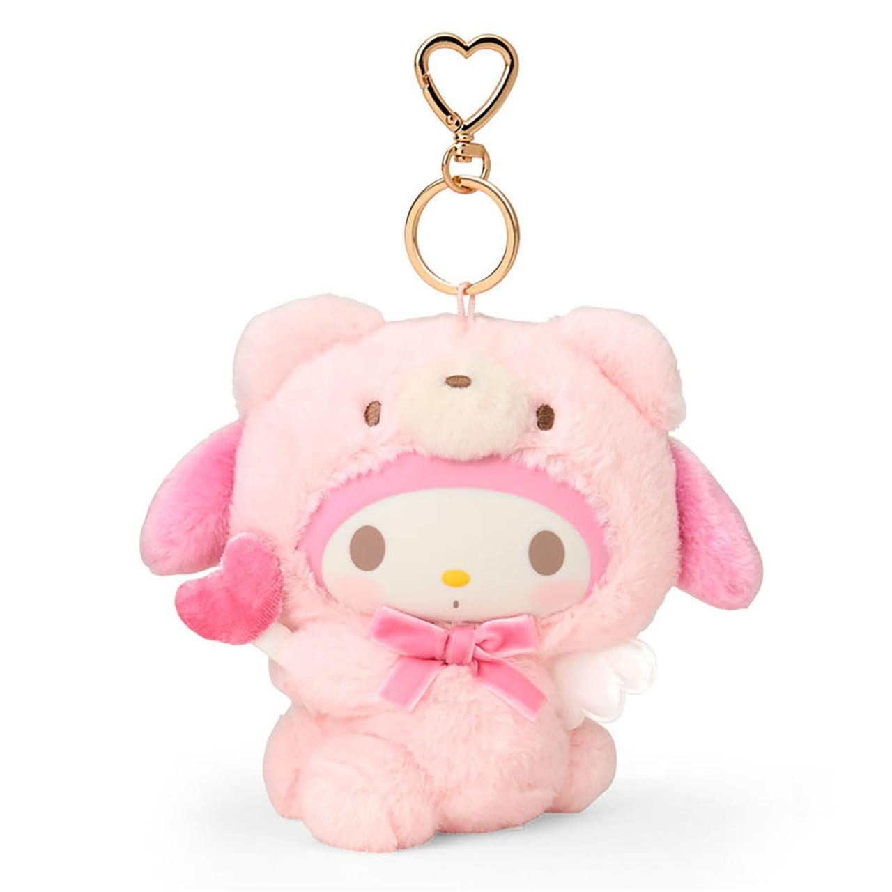 Sanrio｜Fluffy Angel Bear Vinyl Mascot Holder /Plush Keychain｜15×8×14cm approx.