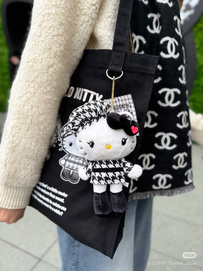 Hello Kitty｜Monochrome Girly Twin Coordinate Mascot Holder /Plush Keychain｜11×7×18cm approx.