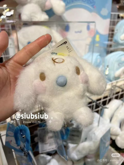 Sanrio｜Cinnamoroll Plump Cheeks Mascot Holder /Plush Keychain｜16×7×11cm approx.