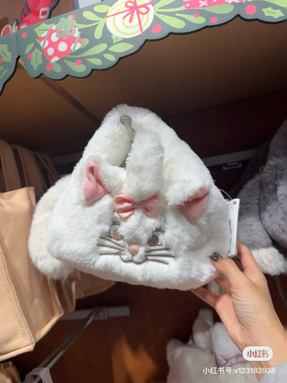 Disney迪士尼｜WINTER PARK FASHION 2 way Handbag东迪冬日限定毛茸茸两用斜挎包/手提包/收纳包｜约高13×寬23×深14（cm）