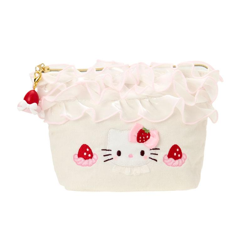 Sanrio｜Strawberry Whipped Cake Frill Cosmetic Pouch｜17×6×12cm approx.