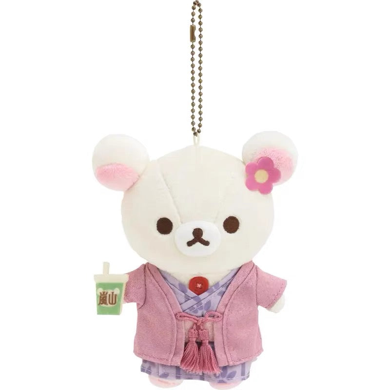 Rilakkuma轻松熊｜地域限定京都岚山浴衣系列可爱角色毛绒玩偶挂件/包挂