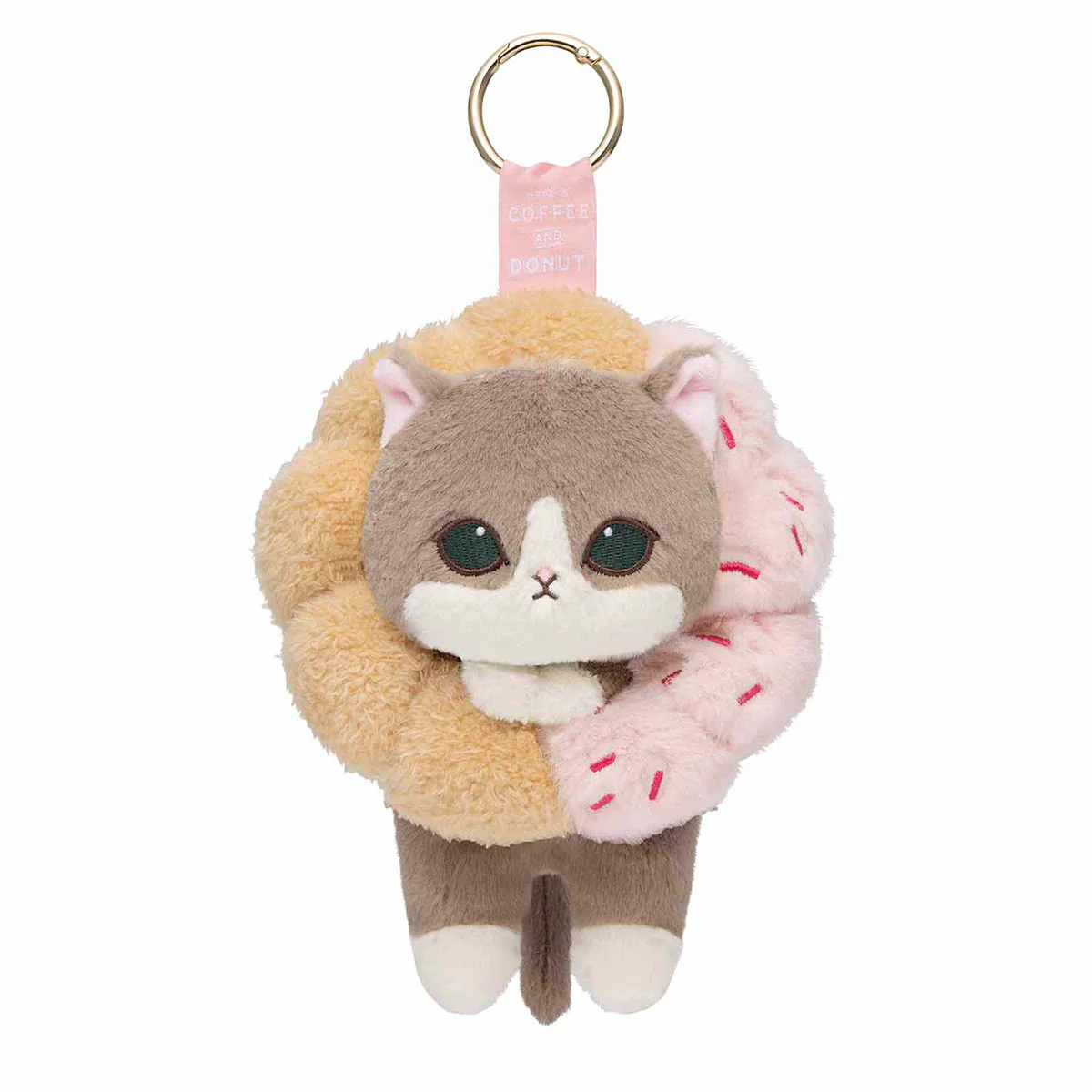 Mofusand｜COFFEE AND DONUTS Mascot Holder /Plush Keychain｜ H130 x W130 x D160mm approx.