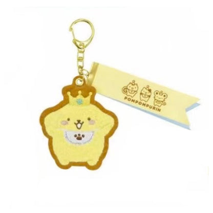 Sanrio｜Pompompurin 30th Anniversary POP UP Sweets Party Chenille Embroidery Felt Keychain