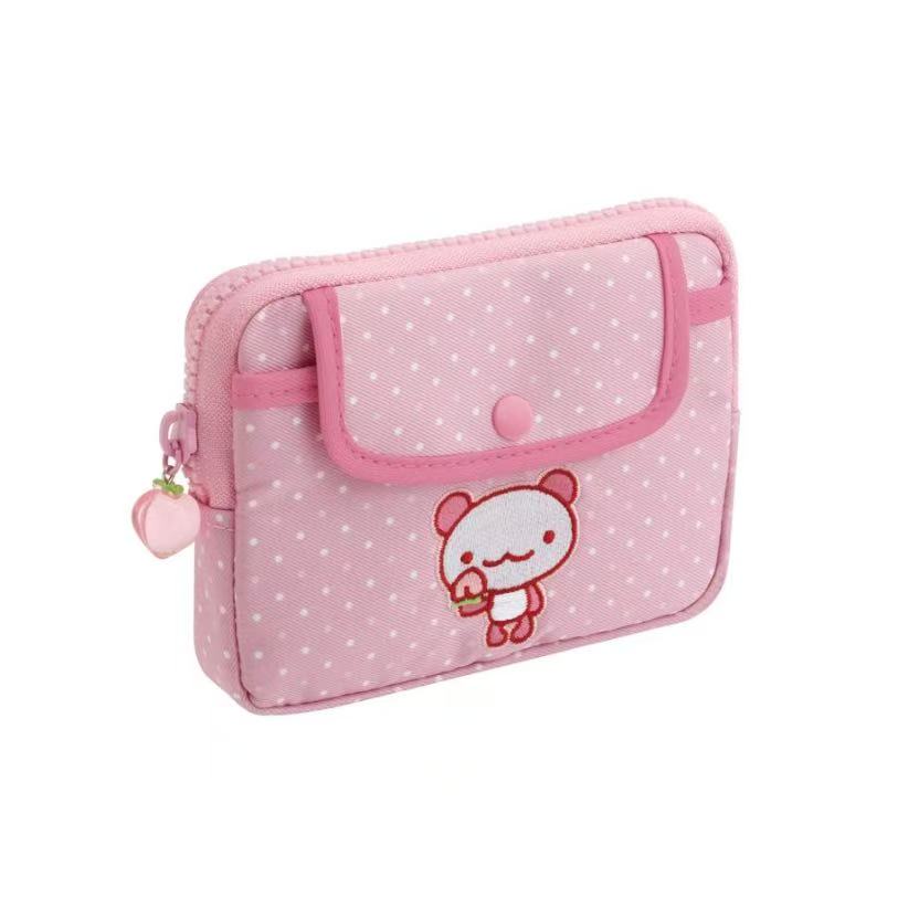 Sanx｜Momo Panda Flap Mini Pouch｜100×130×25mm approx.