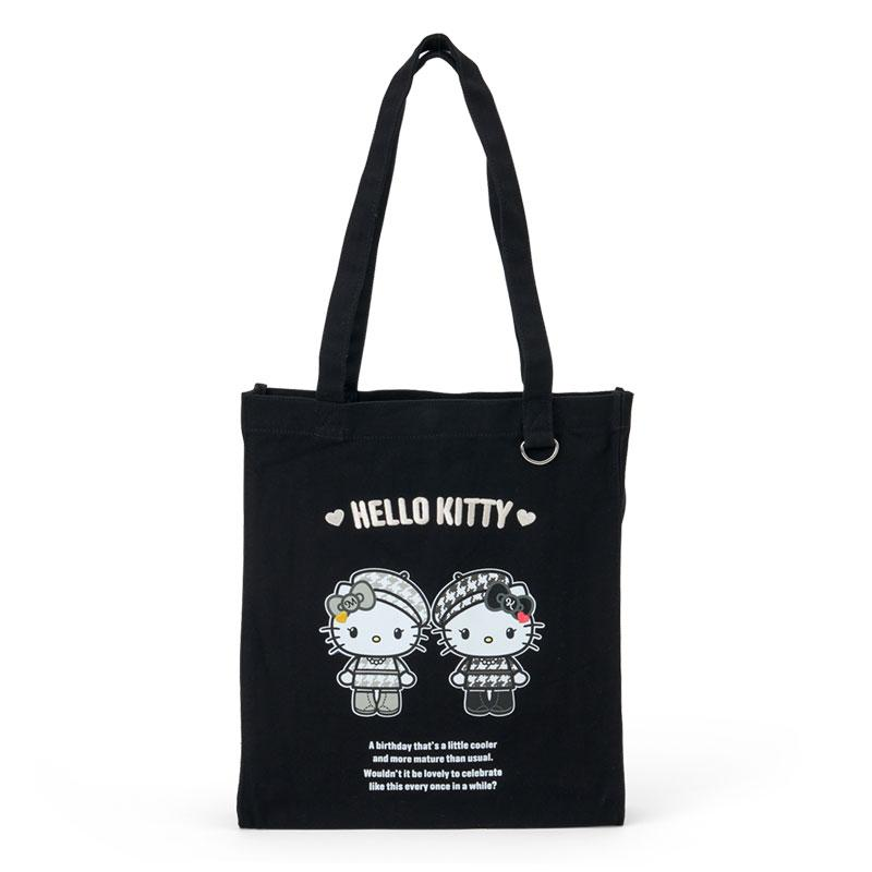 Hello Kitty｜Monochrome Girly Twin Coordinate Hello Kitty &amp; Hello Mimmy Mini Tote Bag｜32×8×37cm approx.