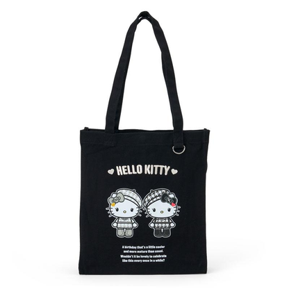Hello Kitty｜Monochrome Girly Twin Coordinate Hello Kitty &amp; Hello Mimmy Mini Tote Bag｜32×8×37cm approx.