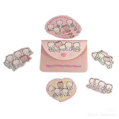 Sanrio｜Cat Club Sticker &amp; Case Set｜10.9 x 8.2 x 1cm approx.