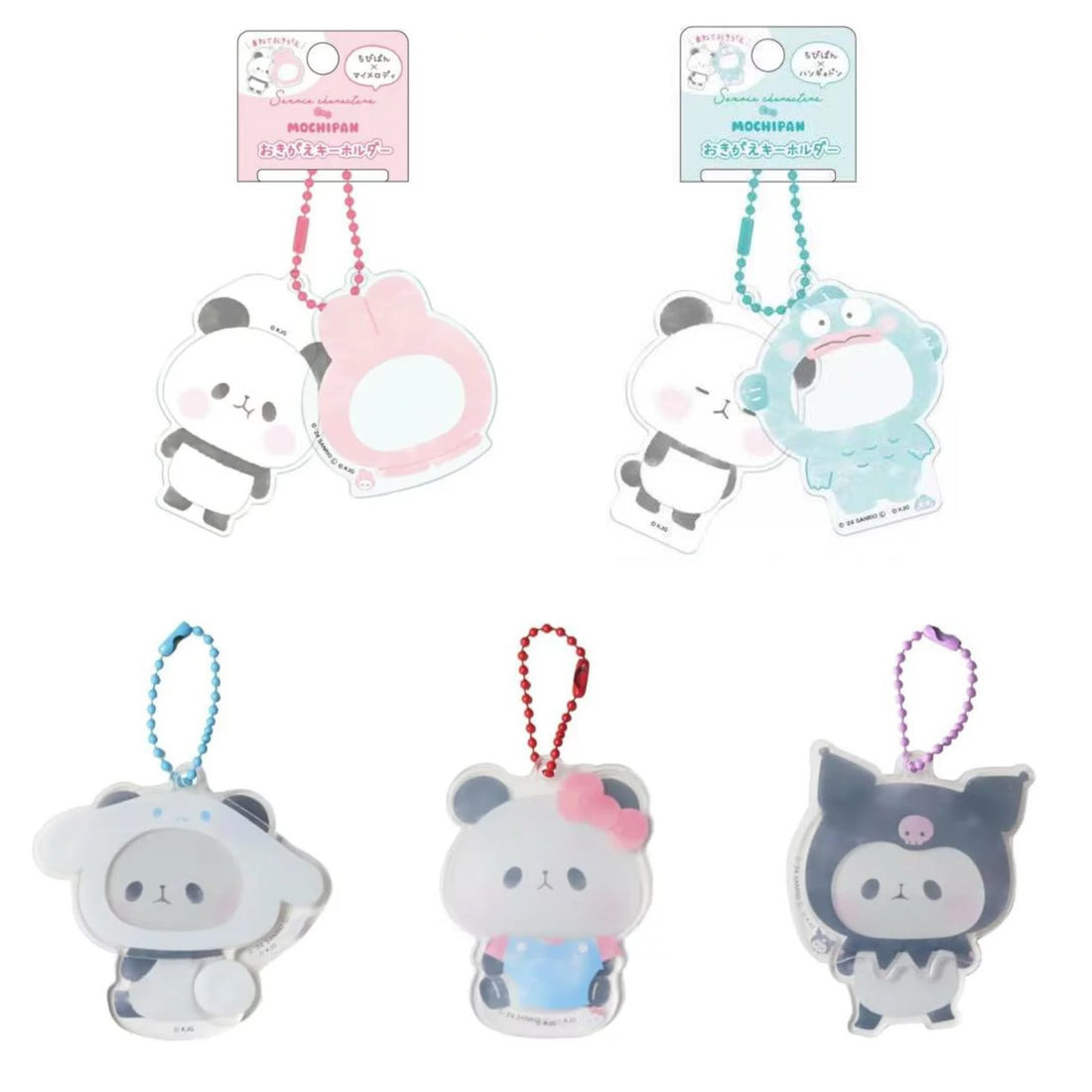 Sanrio｜Mochimochi Panda Acrylic Keychain｜65×65×3mm approx.