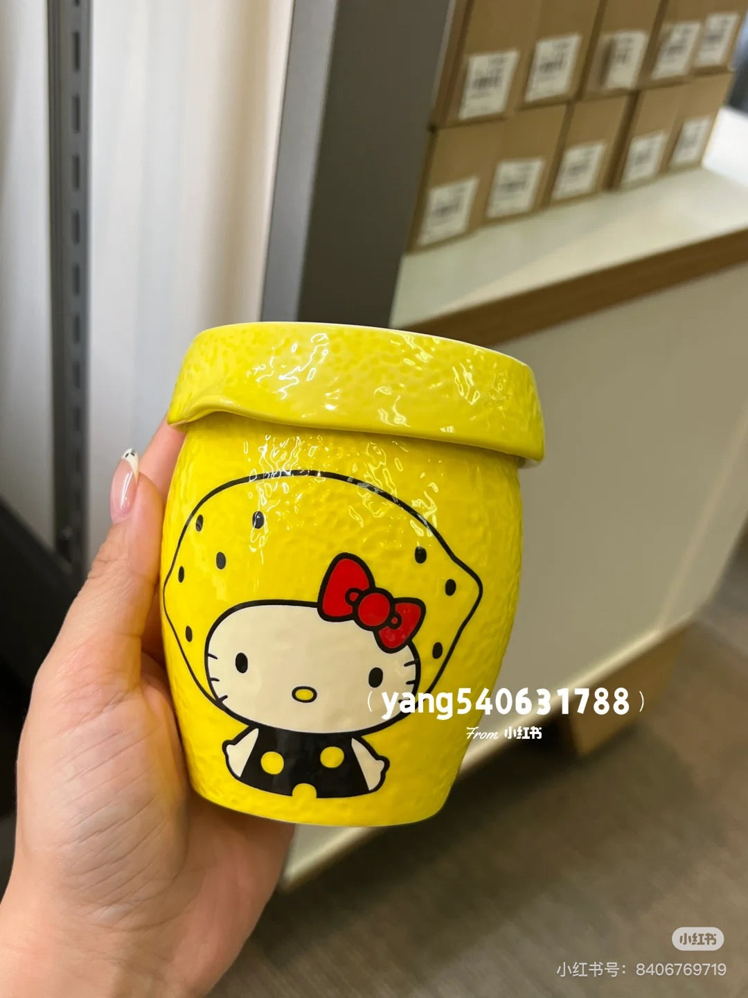 Sanrio三丽鸥｜Hello kitty Cup/Tumbler凯蒂猫柠檬水杯/带绞肉盖｜约Φ8.9×H10(cm)