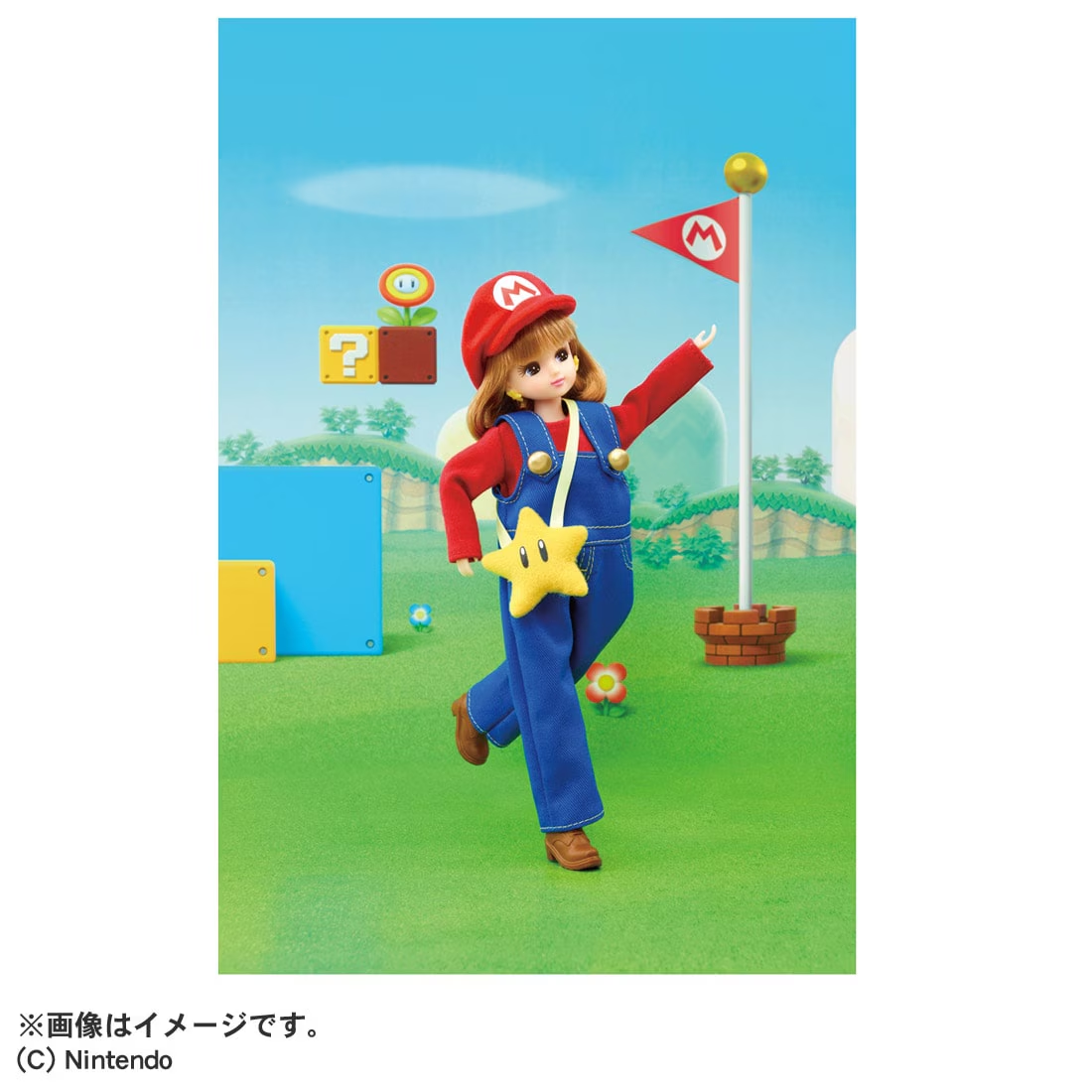 【limit 1】Licca｜Super Mario Licca-chan Mario Doll｜W125×H265×D42mm approx.
