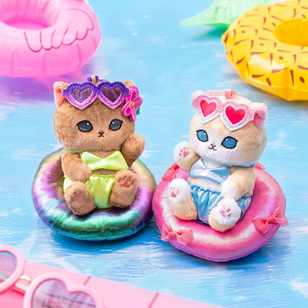 Mofusand｜Gyarunyan Girl Collection Summer Vacation Mascot Holder /Plush Keychain｜145×125×90mm approx.