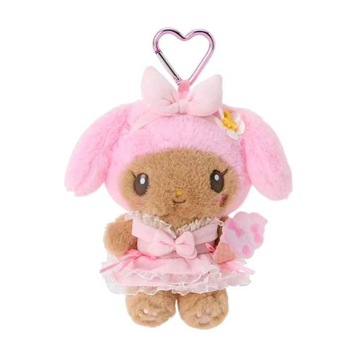 Sanrio｜Sparkling Summer Pool Tan Sunburned Mascot Holder /Plush Keychain｜80×30×15mm approx.