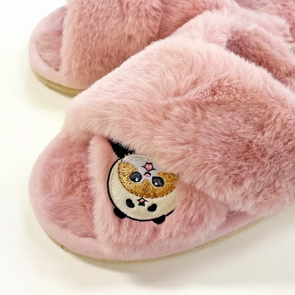 Mofusand｜Hyoko and Cross Band Slippers｜Free (~ 23cm)
