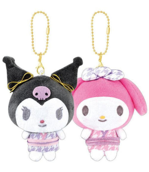 Nico Nui｜Sanrio Characters Nico Plushie Keychain三丽鸥好朋友磁吸毛绒玩偶挂件/包挂/1对｜约W150 x H120 x D60mm