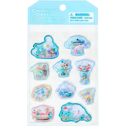 Sanrio｜Beaded Puffy Stickers｜9.5cm x 0.7cm x 16cm approx.