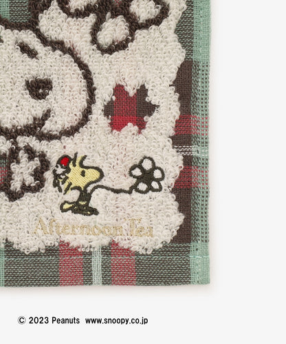 Snoopy｜Afternoon Tea英伦风限定超精美刺绣手帕/小方巾｜縦25.5cm/横25.5cm