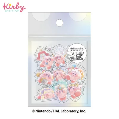 Kirby星之卡比｜ Aurora Hologram Clear Sticker Pack - Kirby可爱造型极光全息透明薄片贴纸套装｜40枚入
