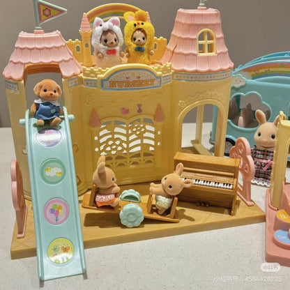 【限时折扣】SylvanianFamilies森贝儿家族｜Baby Castle Nursery gift set-Milk Rabbit-Poodle Baby Milo彩虹城堡幼儿园+牛奶兔+贵宾犬宝宝套组/玩具/过家家5670