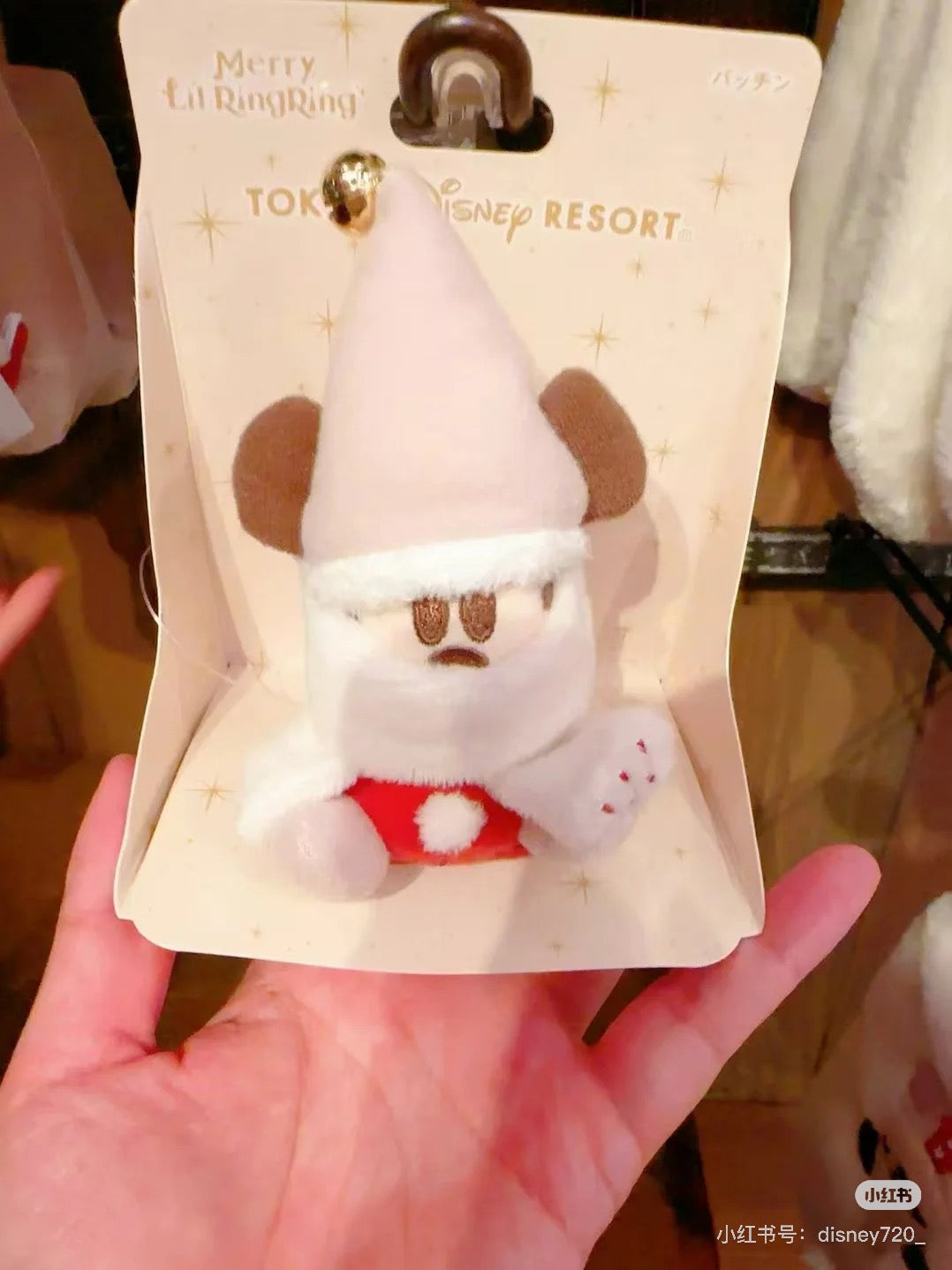 Disney迪士尼 ｜Merry Lil RingRing Mickey东迪2024圣诞精灵妖精米奇系列毛绒玩偶发夹/肩夹