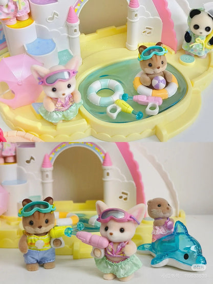 SylvanianFamilies森贝儿家族｜Nursery Friends Pool Fun Trio幼儿园小伙伴打水仗套组/玩具/过家家5749