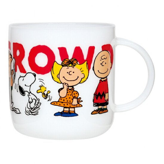 Snoopy史努比｜Peanuts glass mug /Friends Happy Puppy Rainbow快乐朋友彩虹大容量马克杯/水杯/咖啡杯/奶白玻璃质感｜440ml