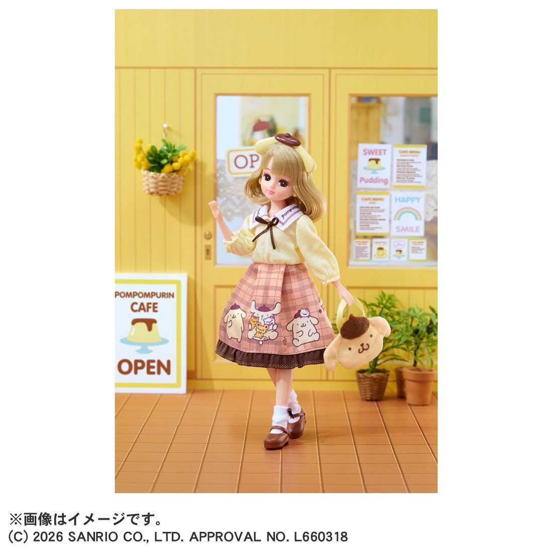 Licca｜Licca-chan Doll I Love Pompompurin ｜ 27 x 13 x 5cm approx.