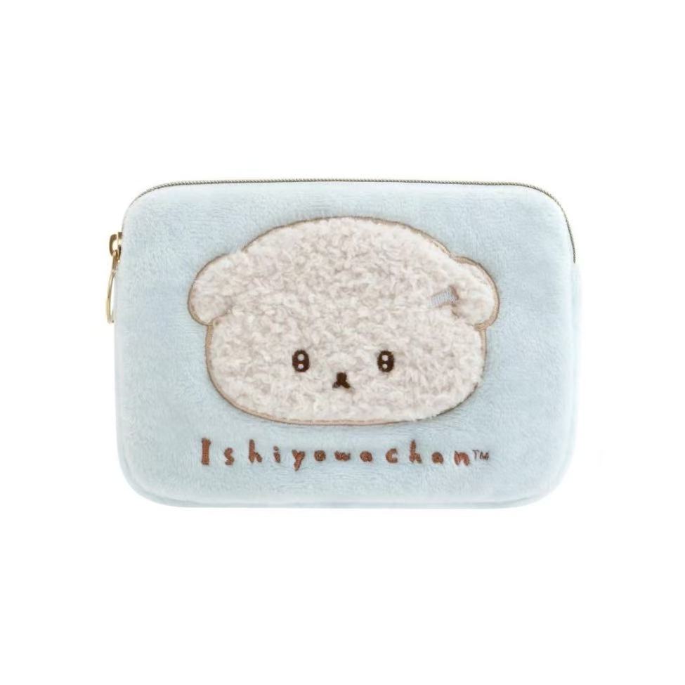 Ishiyowachan｜Junior Chan Appears Light Blue Pouch &amp; Tissue Case｜110×150×30mm approx.