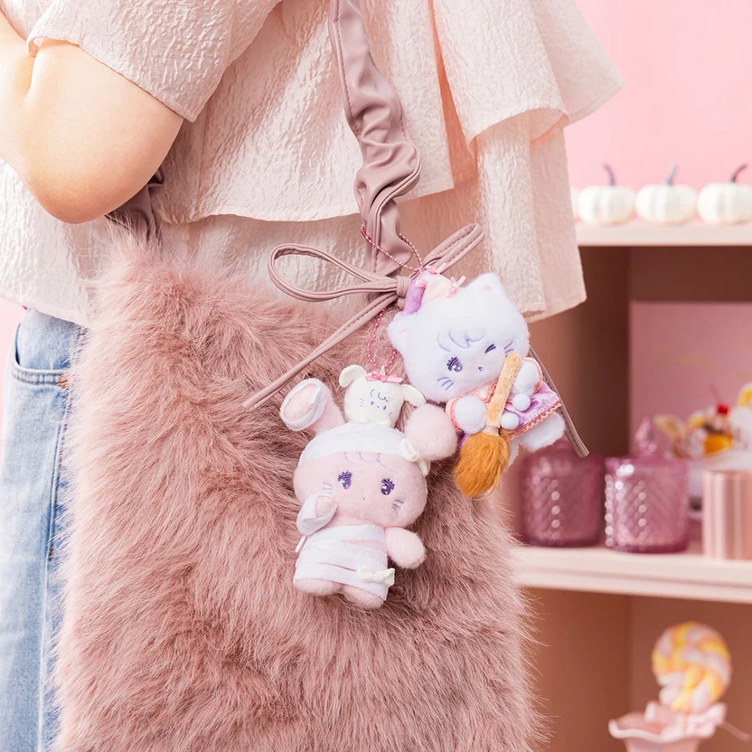 mikko illustrations｜Lil ala mode Mascot Holder /Plush Keychain｜H150 x W105 x D60mm approx.