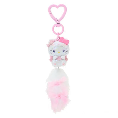 Sanrio｜Milky Kitten Dangling Tail Mascot Strap /Plush Keychain｜3.5×2.5×10.5cm approx.