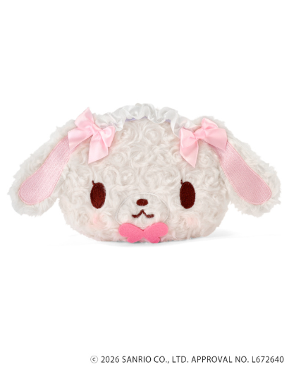 Sanrio｜GRL Collaboration Curly Fur Head Dress SugarBunnies Face Pouch｜12x 18 x 6cm approx.